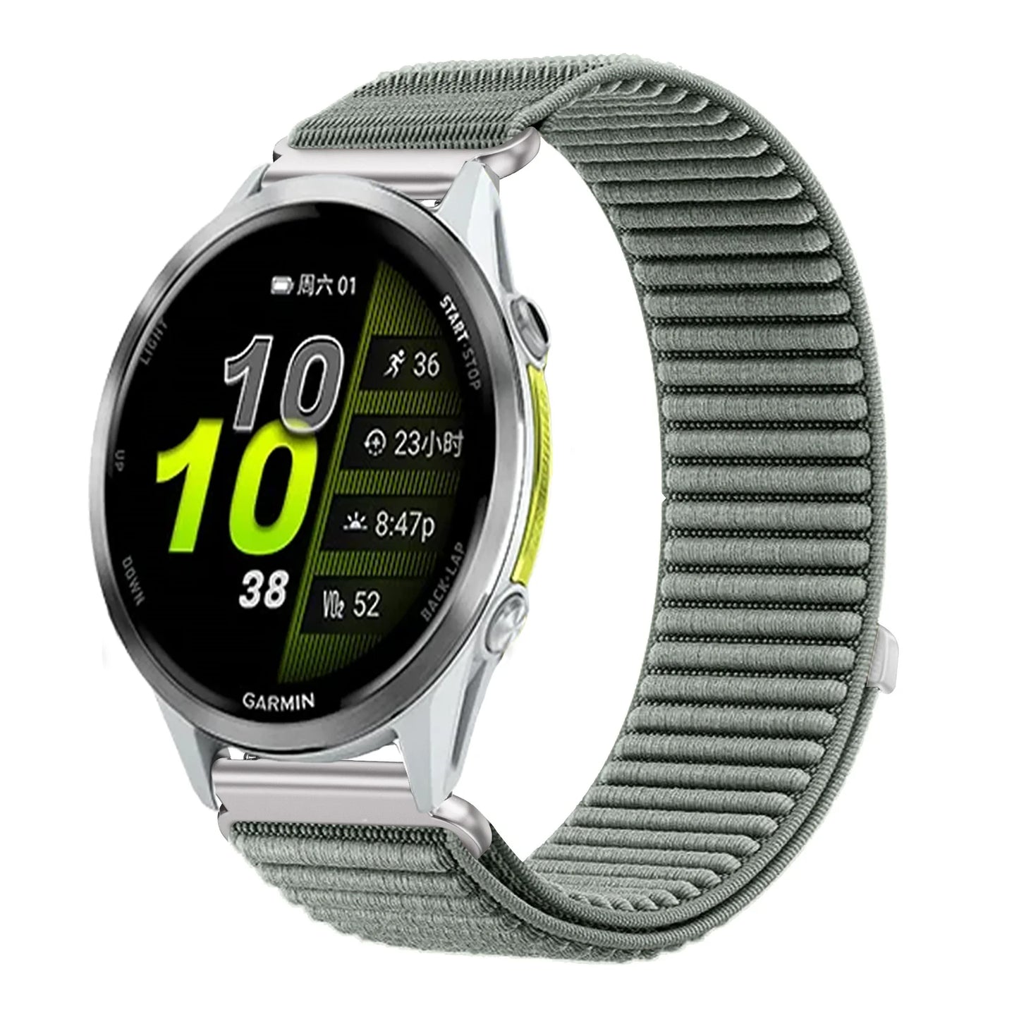 Bracelet en Nylon pour Garmin Forerunner 970 570 47/42mm 965 265 165 55 Venu 4 45/41mm, Garmin Active 6 5 Correa, 18mm 20mm 22mm