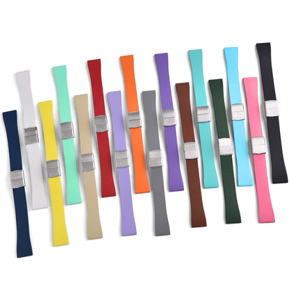New CTS Rubber Watch Band 16 18 19 20 21 22mm Original Watch Straps with Quick Release Silver Buckle FKM Watch Strap to Cut to Size