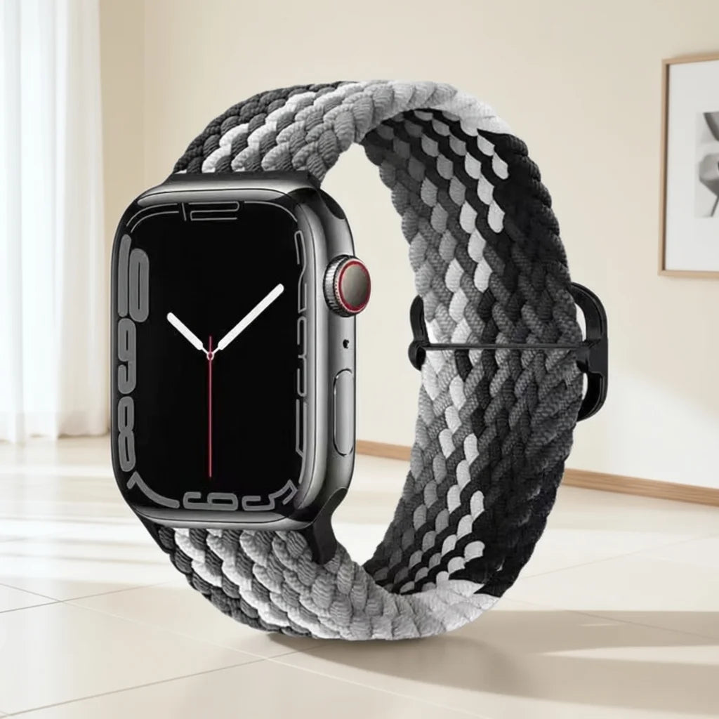 Cinturino in nylon intrecciato traspirante e morbido per Apple IWatch Series 11 10 9 8 7 6 5 4 SE 40/41/42/44/45/46mm