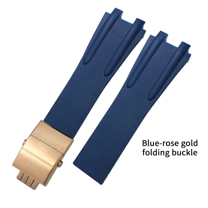 Bracelet de montre en caoutchouc de Silicone 26mm x 20mm, adapté à Ulysse Nardin, noir, bleu, marron, étanche, boucle pliante en acier, outils de poignet