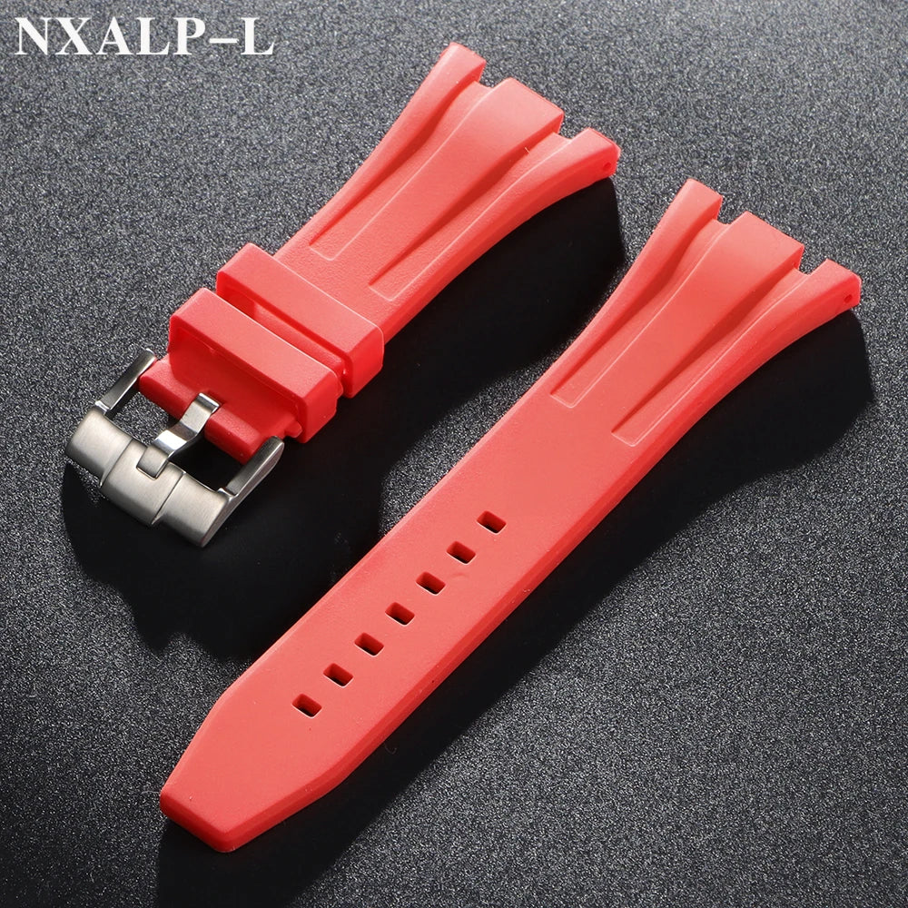 Rubber and silicone watch strap, 26mm 27mm 28mm 30mm, for AP Royal Oak Offshore 15400 26470 15703, accessory for GA2100 strap