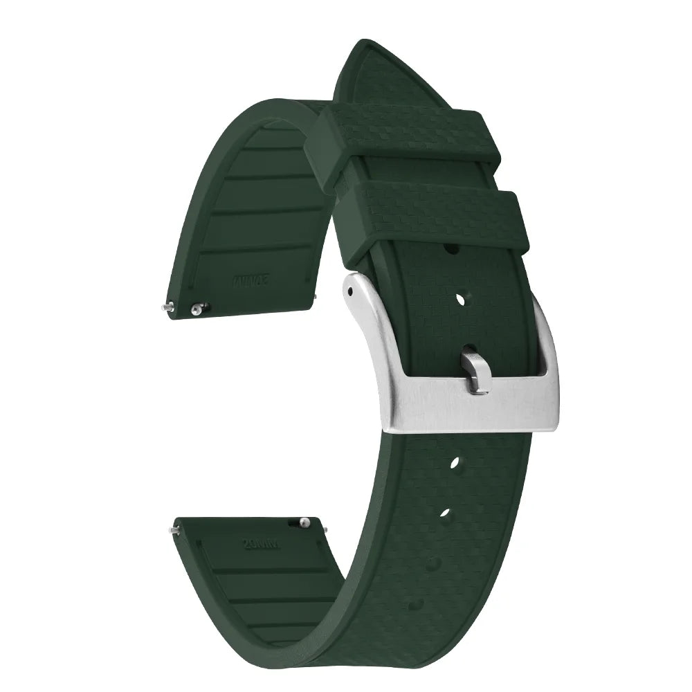 20MM 22MM supprime des bracelets de montre en caoutchouc fluoroélastomère/FKM mosaïque pour hommes femmes-bracelet de Sport étanche de remplacement à dégagement rapide