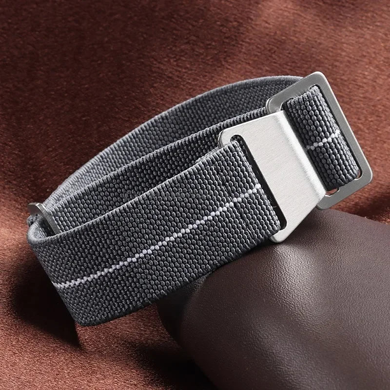 Cinturino in Nylon Elastico per Orologio 18/20/22mm, Cinturino Universale Sportivo Francese Paracadute per Uomini e Donne, Braccialetto per Smartwatch