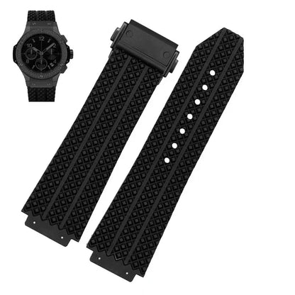 Cinturini per orologi HUBLOT BIG BANG, silicone, 25*19mm, impermeabili, per orologi da uomo, cinturino a catena per orologi, accessori per orologi, cinturino in gomma