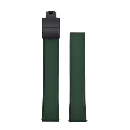 CTS – bracelets de montre FPM en caoutchouc fluoré, 19/20/21/22mm, boucle papillon à dégagement rapide, ceintures de plongée souples unisexes découpées à la taille