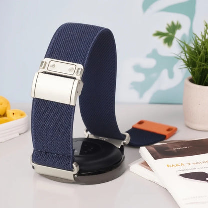 Cinturino elastico in nylon magnetico per Samsung Watch 7 6 5 4, braccialetto per Garmin, Amazfit, Huawei Watch GT, Xiaomi Watch