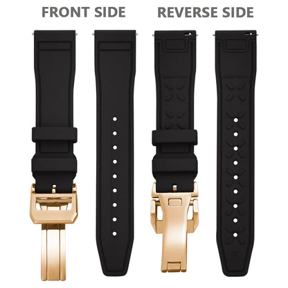 Bracelet en caoutchouc FKM 20mm 21mm 22mm pour montre IWC PILOT Portugal PORTOFINO, bracelet de plongée à libération rapide, montre connectée pour Huawei