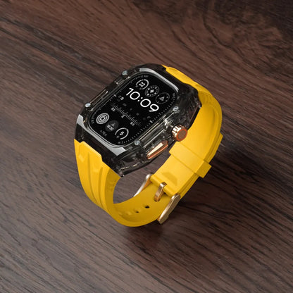 Modification Kit for Apple Watch Ultra 2 10 9 8 7 6 5 4, Sport Silicone Strap + Case for IWatch 44mm 45mm 46mm 49mm