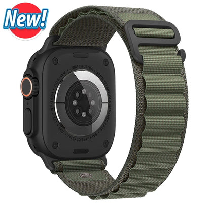 Bracelet à boucle alpine pour Apple watch Ultra 3 2 bandes 49mm 45mm 44mm 40mm 41mm 46mm 42mm Bracelet iWatch série 11 10 SE 9 8 7 6 5 4