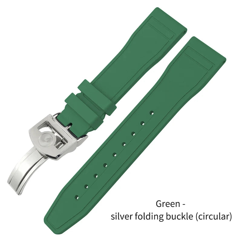 Cinturino per orologio in caucciù fluorurato naturale impermeabile di alta qualità per IWC Big Pilot's TOP GUN 20 mm 21 mm 22 mm FKM
