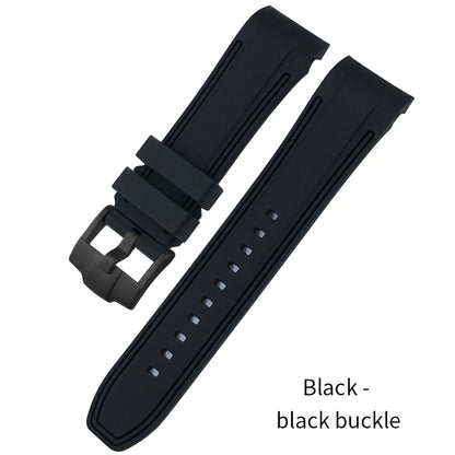 Cinturino per orologio in gomma e silicone con estremità curva da 24 mm, per DIESEL oversize da 57 mm, modelli DZ7395, DZ7396, DZ7435, DZ7313, cinturino morbido colorato