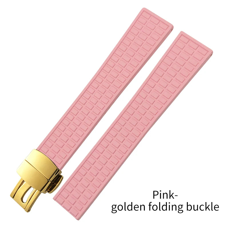 Cinturino per orologio in gomma fluorurata FKM morbida di alta qualità, 19 mm, cinturino di ricambio per Patek Philippe Aquanaut Luce 5067 5068 5072 PP, orologio da donna