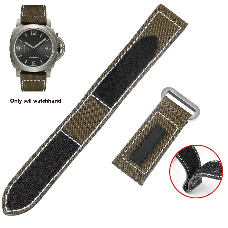 Bracelet de montre en toile de nylon pour Panerai, fibre de carbone collante, bracelet de grande taille, accessoires de bracelet, 24mm, 26mm, PAM01118, 01661/441