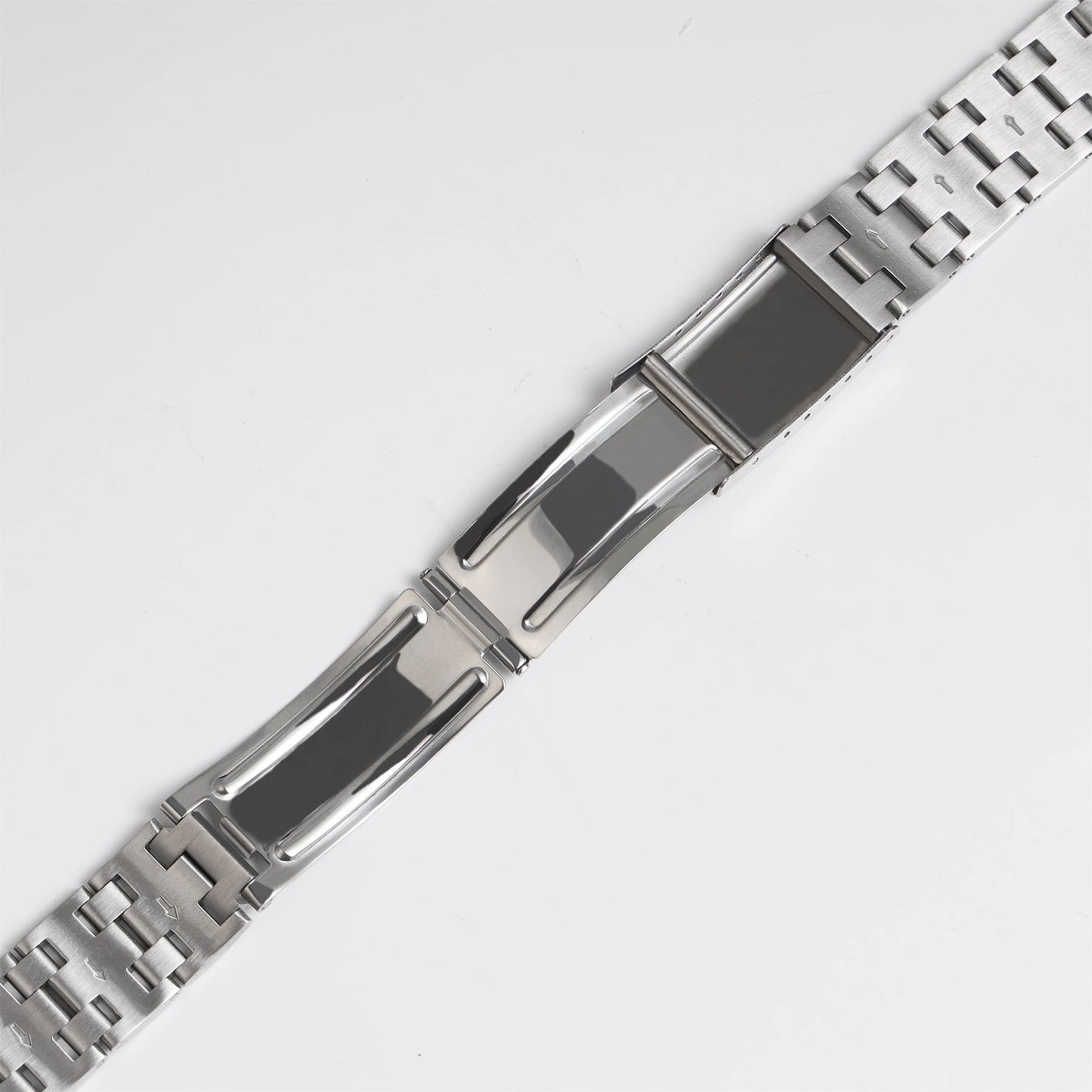 Cinturino per orologio vintage in acciaio inossidabile spazzolato color argento 19*21mm, bracciale in metallo per SEIKO Bell Matic 4006-6002