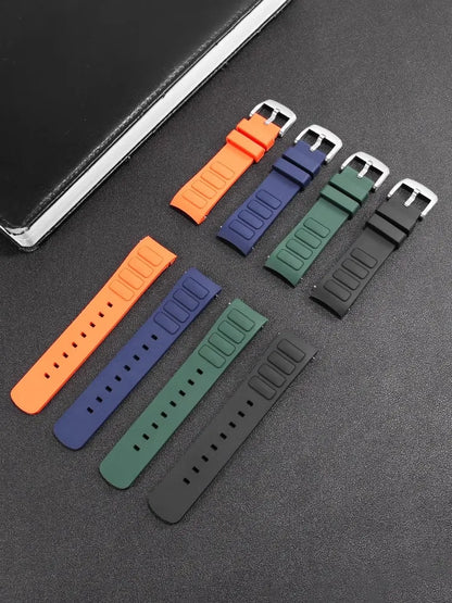 Mido美度表Multifort TV系列M049.526专用防水橡胶表带，22mm，M049弧形接口，硅胶手表配件