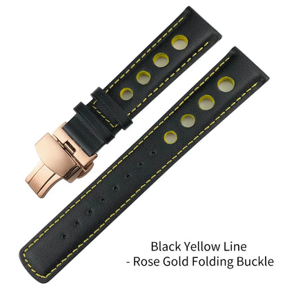 Bracelet de montre en cuir véritable pour hommes, 20mm, boucle papillon, pour Tissot T91 Racing Sports 1853 PRS516 T044