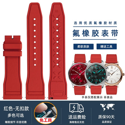 Cinturino per orologio in silicone morbido 20 mm 21 mm 22 mm per IWC Pilot | Cinturino sportivo a sgancio rapido | Sostituzione unisex impermeabile del cinturino in gomma