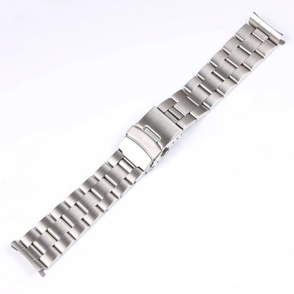 Cinturino per orologio in acciaio inossidabile spazzolato color argento da 22 mm, solido, per Seiko SKX007 SKX009 SRPA21 SRPC25 SRPA21 SRP777 con estremità curva