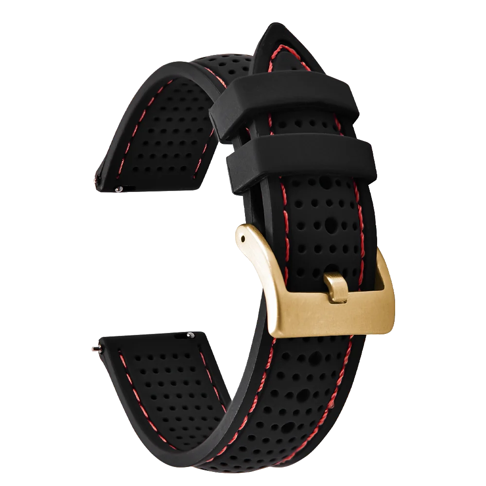 Bracelet de Sport en Silicone pour hommes, 18mm 20mm 22mm, en caoutchouc étanche, bracelet de remplacement pour Samsung S3 Huawei Watch GT2 46mm Amazfit GTR