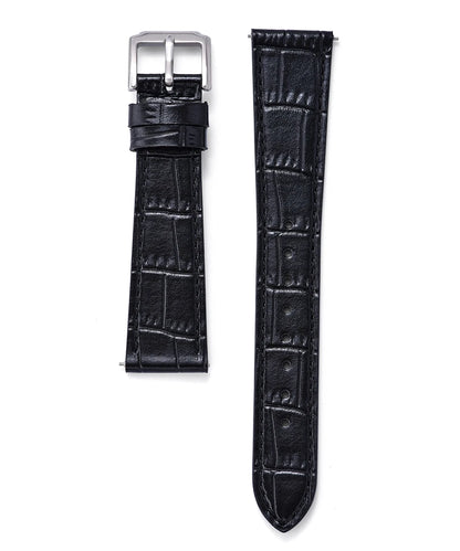 Premium Quick Release Bamboo Grain Leather Classic Watch Bands 16mm 18mm 19mm 20mm 21mm 22mm for Men Women Soft Leather Strap