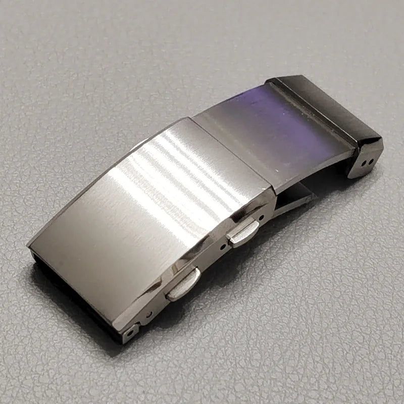 Пряжка из цельной нержавеющей стали 316L для застежки Seiko 18 мм 20 мм 22 мм, двойная кнопка блокировки, роскошная пряжка для дайверских часов, металлические аксессуары для часов