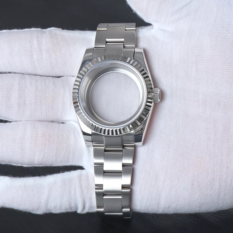 NH35 Watch Accessories, 36mm/39mm Stainless Steel Watch Case for Seiko NH35 NH38 NH36, 28.5mm Movement, Datejust Oyster Dial, Parts