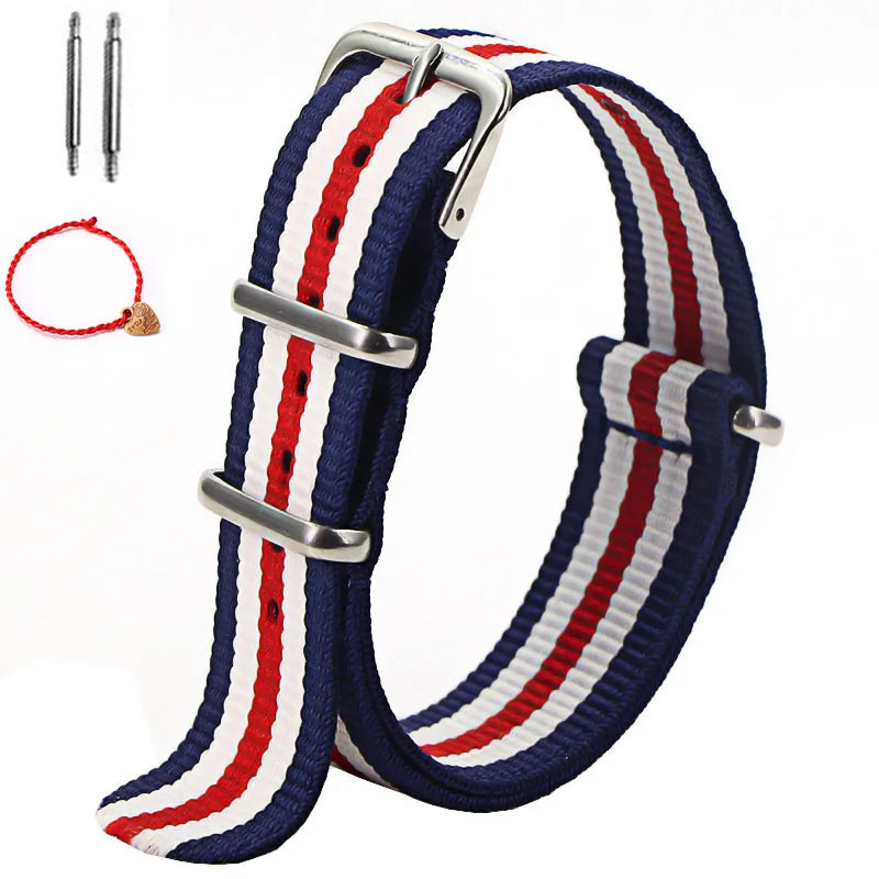 1 pz cinturino in nylon 16mm 18mm 20mm 22mm cinturino di ricambio per orologio sportivo militare in nylon spedizione gratuita