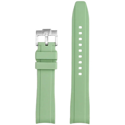 Bracelet universel en Silicone à haute résistance, 18mm 19mm 20mm 21mm 22mm, pour Tissot 1853, extrémité incurvée, boucle papillon, Bracelet de montre