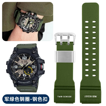 Silicone Rubber Watch Band for Casio GG1000 G-shock GG-1000 GNG-100 GSG-100, Resin Sport Strap, Waterproof Watchband Replacement Tool