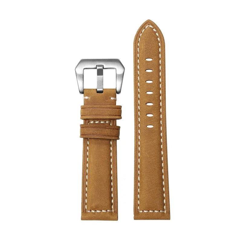 Bracelet de montre en cuir véritable pour Panerai, Compatible avec la série Radiomir Luminor 22/24/24MM