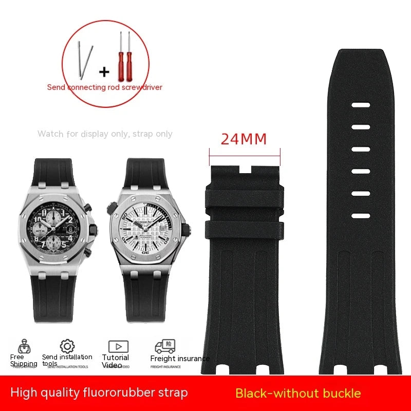 Cinturino per orologio da uomo in gomma, Audemars P Royal Oak Offshore, 42mm, 28mm, 15703, 15710, 26470, 28mm, con attrezzi