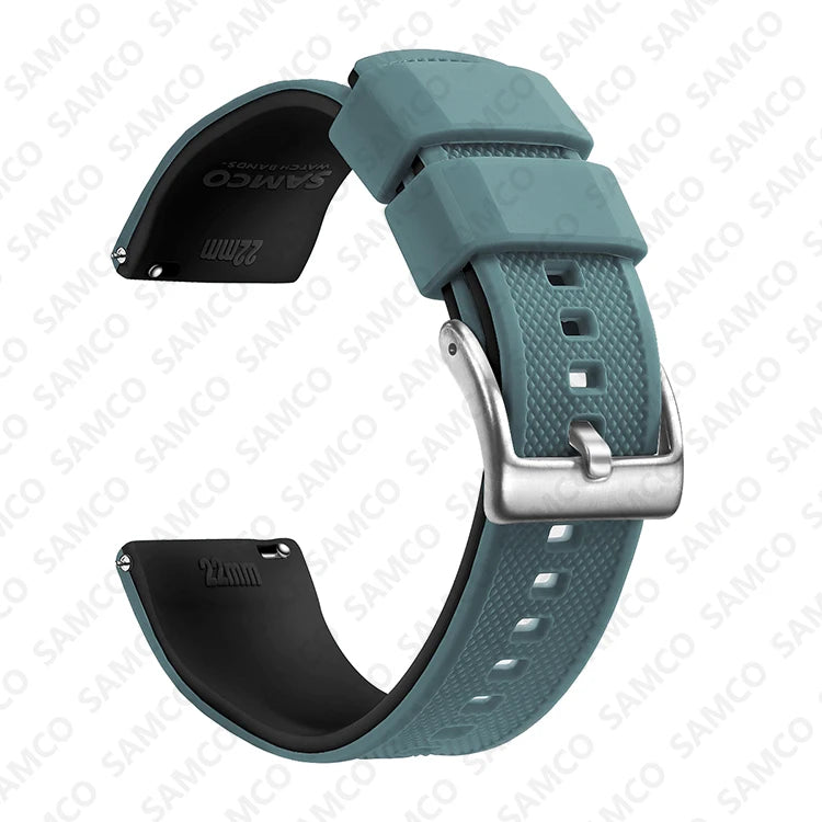 Bracelet de montre en Silicone de qualité supérieure, 18mm 20mm 22mm, à dégagement rapide, en caoutchouc, de remplacement