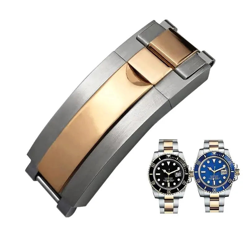 Boucle pliante de verrouillage coulissant en acier inoxydable 316L, 16x9mm, pour fermoir Rolex, Bracelets Submariner Daytona GMT, fermoir de déploiement