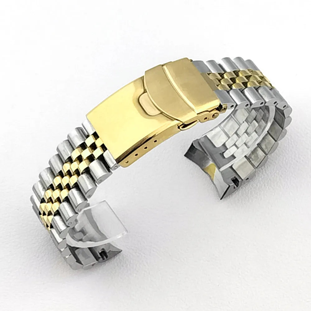Men's Solid Stainless Steel Sport Bracelet, 22mm, SRPD SKX007/SKX009 SRPD63K1, Jubilee Curved End Bracelet