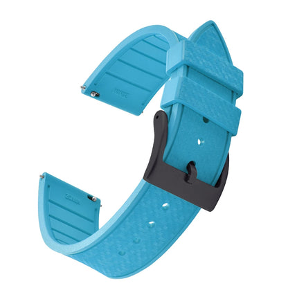 FKM Mosaic Rubber Watch Strap, 20mm 22mm, Quick Release, for Sport Diver, for Rolex Seiko Omega Cartier, Universal Belt