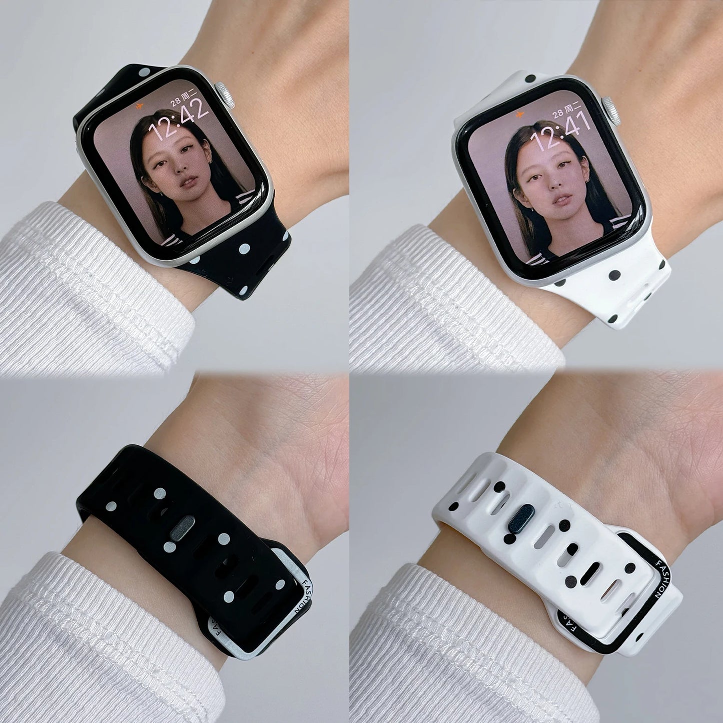Irregular Silicone Strap for Apple Watch, 40mm 41mm 44mm 45mm 46mm 42mm, Correa, iWatch Series 11 10 9 8 7 SE Ultra