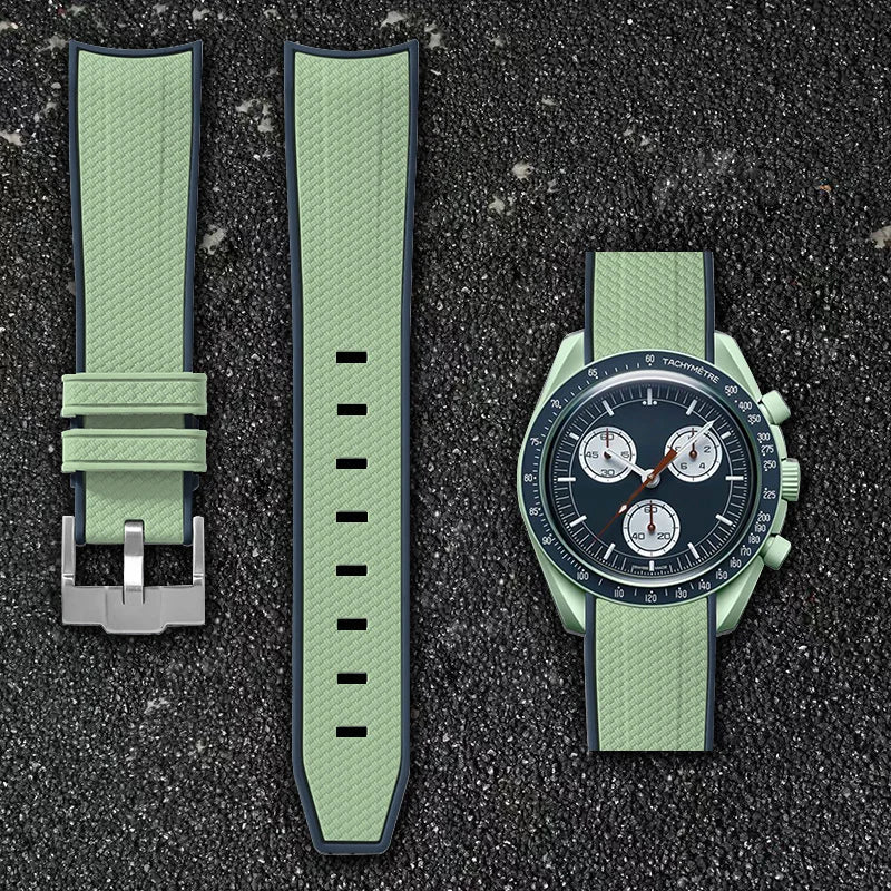 Cinturino per orologio da 20 mm per Omega x Swatch MoonSwatch - Gomma / Curvo / Sgancio rapido - 1 pezzo