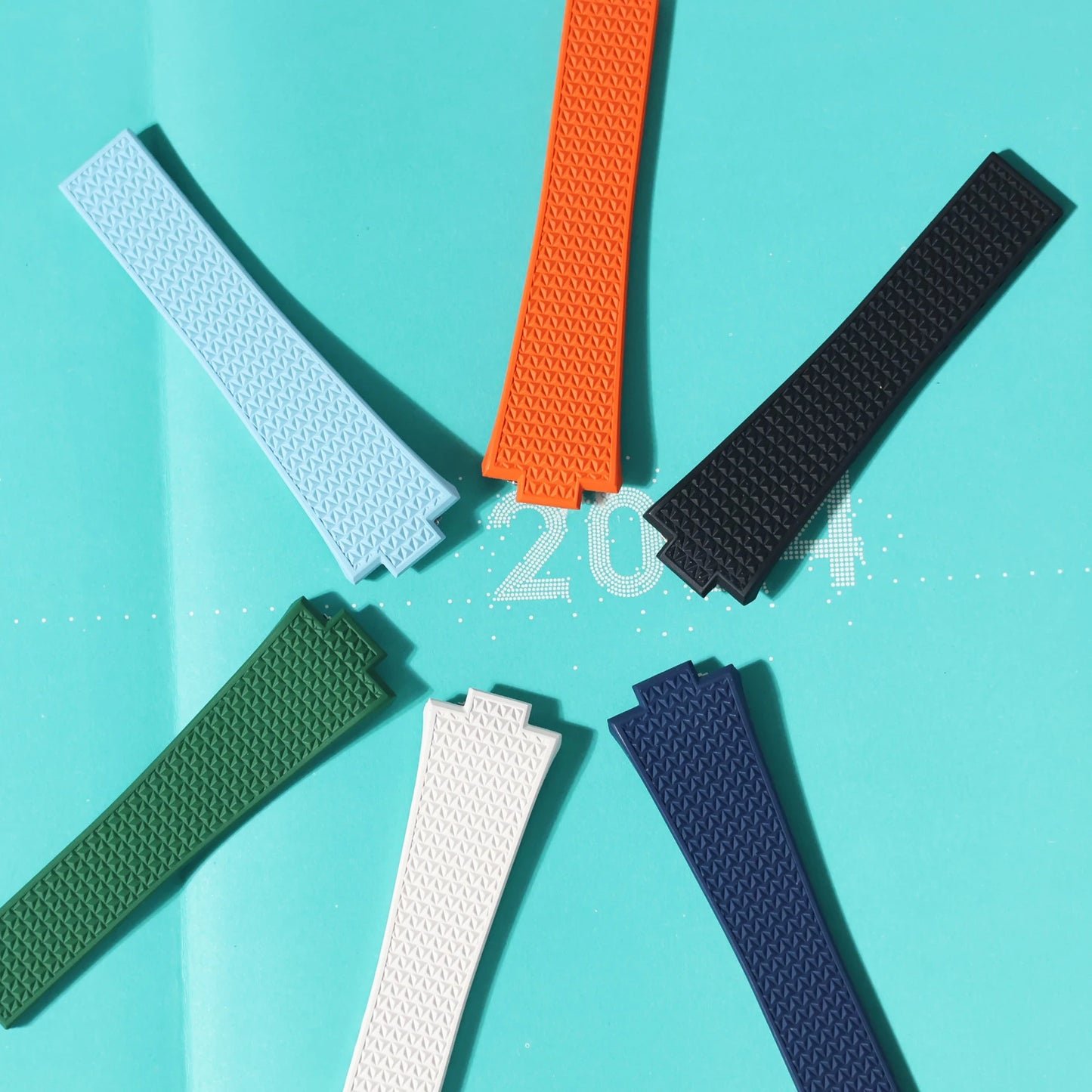 Convient pour Tissot PRX 35mm 40mm diamètre du cadran CTS Premium FKM remplacement en caoutchouc barres à ressort à dégagement rapide coupées sur la taille bracelet de montre
