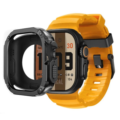 Bracelet de sport en silicone TPU+ pour Apple Watch Ultra 49mm 42 44 45 46mm pour iWatch Series 10 9 8 7 SE