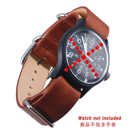 Genuine leather watch strap, wristband, 20mm, 22mm, weekly shipping Timex
