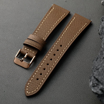 Cinturino in pelle con motivo a palmo fatto a mano, di alta gamma 18 19 20 21 22MM, cinturino morbido da uomo in pelle di vacchetta a strato superiore, cinturino per orologio in stile retrò