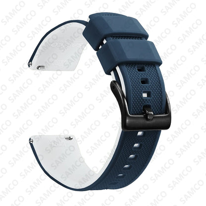 Bracelet de montre en Silicone de qualité supérieure, 18mm 20mm 22mm, à dégagement rapide, en caoutchouc, de remplacement