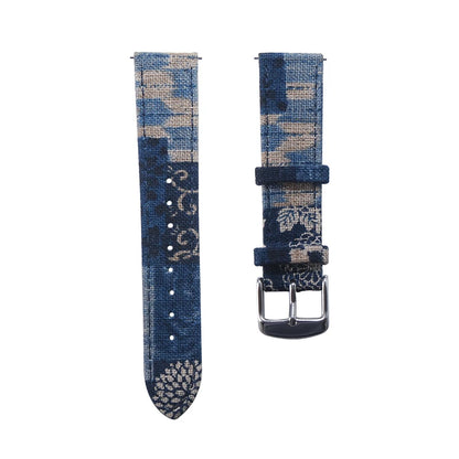 Cinturino per orologio giapponese Vintage Indigo BORO a sgancio rapido da 18, 20, 22 mm