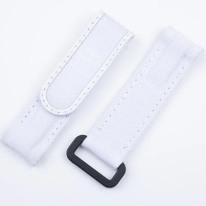 Bracelet de montre en nylon et cuir noir et blanc, 20 mm, extrémités courbées, deux barres à ressort, réglable, pour Rolex DAYTONA SUBMARINER diw Wat