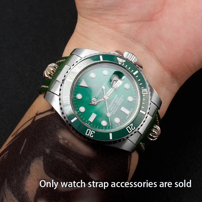 Attacco finale curvo per cinturino di orologio Rolex, cinturino di orologio Submariner, cinturino in gomma o pelle, connessione senza soluzione di continuità, 2 pezzi, 20 mm, 21 mm