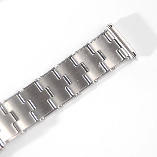 Cinturino per orologio vintage a rivetti in acciaio inossidabile, maglie solide da 18/19/20 mm