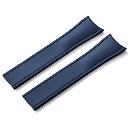 TONJETT for d-elug Curved FKM Rubber Watch Band 20mm 22mm Curved CTS Watch Strap Cut to Size Quick Release Butterfly Buckle