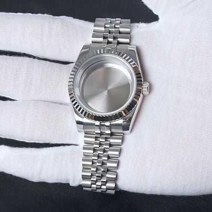 NH35 Watch Accessories, 36mm/39mm Stainless Steel Watch Case for Seiko NH35 NH38 NH36, 28.5mm Movement, Datejust Oyster Dial, Parts