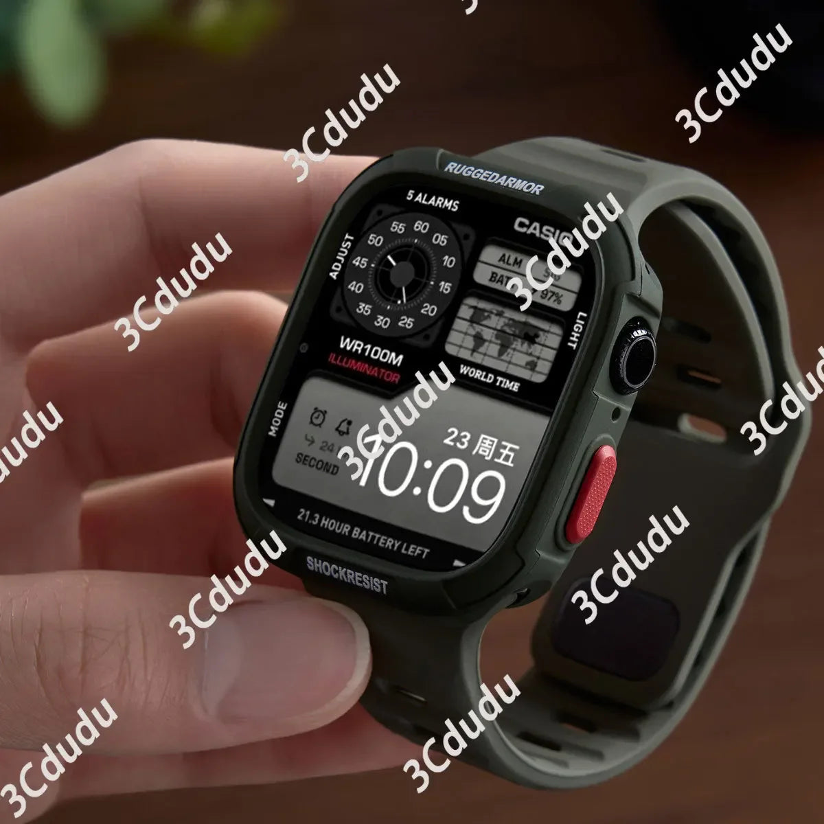 Étui en silicone + bracelet pour Apple Watch Series 11/10/9/8/7/6/SE/Ultra3, bracelet sport avec pare-chocs protecteur