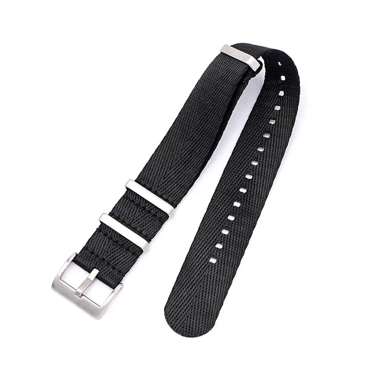 Bracelet NATO 20mm 22mm 24mm Bracelet de montre en Nylon pour Omega Seamaster 300 Bracelet de remplacement de sport de plongée noir avec ceinture